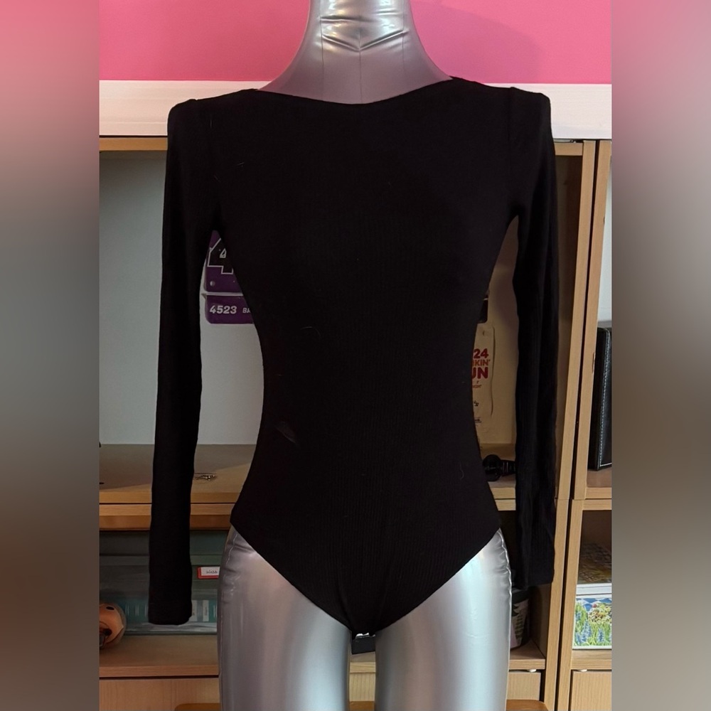 Forever 21 Women’s Long Sleeve Black Leotard, Size S